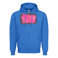 True Royal gemstone pink leopard background Zipper Hoodie - JahusDesignShop