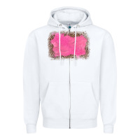 White gemstone pink leopard background Zipper Hoodie - JahusDesignShop