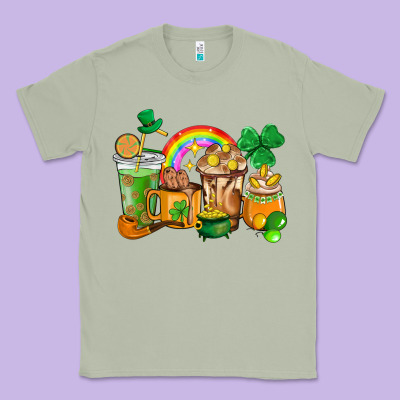 St. Patricks Coffee Cups Classic Tee Designed By Howdyjamesfarm