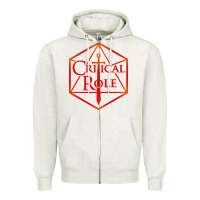 Oatmeal Heather critical role Zipper Hoodie - DesigneFamous
