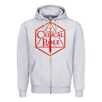 Heather Grey critical role Zipper Hoodie - DesigneFamous