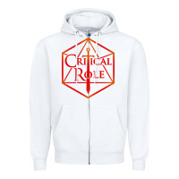 White critical role Zipper Hoodie - DesigneFamous
