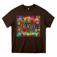 Chocolate Brown Be kind Heavy Core Tee - CowGirlArtShop