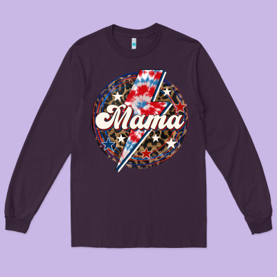 Western Mama Patriotic 4th Of July Long Sleeve Tee Designed By Lillyallendesigns