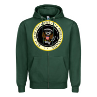 Sports Green fake seal of the president of the united states Zipper Hoodie - DesigneFamous