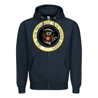 Navy fake seal of the president of the united states Zipper Hoodie - DesigneFamous
