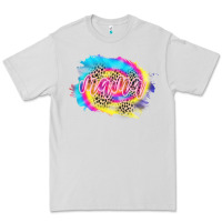 Dove Grey Mama Tie dye Leopard Premium Tee - CowCowDesign