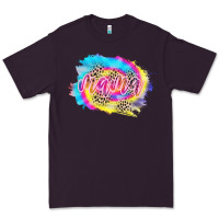 Plum Mama Tie dye Leopard Premium Tee - CowCowDesign