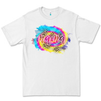 White Mama Tie dye Leopard Premium Tee - CowCowDesign
