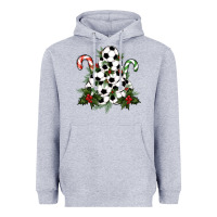 Heather Grey Lightning Soccer Christmas Tree Heavyweight Hoodie - RanaPortraitStore