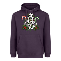 Plum Lightning Soccer Christmas Tree Heavyweight Hoodie - RanaPortraitStore