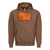 Chestnut gemstone orange leopard background Zipper Hoodie - JahusDesignShop