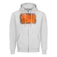 Gemstone Orange Leopard Background Zipper Hoodie | Teevron