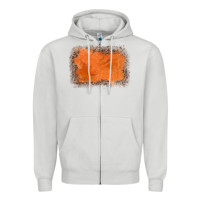 Gemstone Orange Leopard Background Zipper Hoodie by JahusDesignShop | Teevron