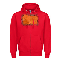 Red gemstone orange leopard background Zipper Hoodie - JahusDesignShop