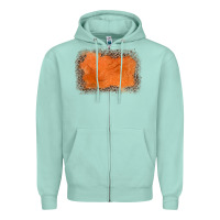 Seafoam gemstone orange leopard background Zipper Hoodie - JahusDesignShop