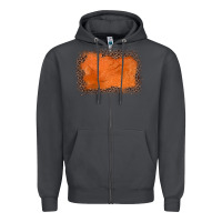 Smoke gemstone orange leopard background Zipper Hoodie - JahusDesignShop
