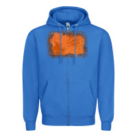 True Royal gemstone orange leopard background Zipper Hoodie - JahusDesignShop
