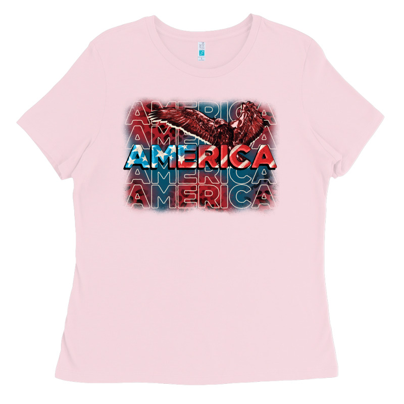 America America America America 4th Of July Ladies Tee by FaDigitalArtStudio | Teevron