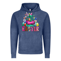 Vintage Denim Easter Vintage Hoodie - CowhideDigitalArt