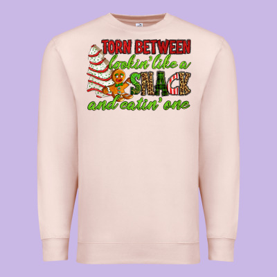 Torn Between Lookin' Like A Snack And Eatin' One Premium Sweatshirt Designed By Ranaportraitstore