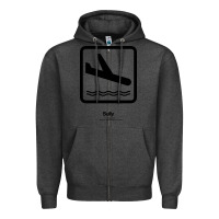 Charcoal Heather sully movie silhouette Zipper Hoodie - DesigneFamous