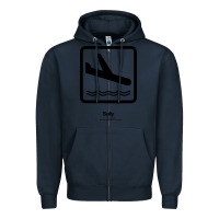 Navy sully movie silhouette Zipper Hoodie - DesigneFamous
