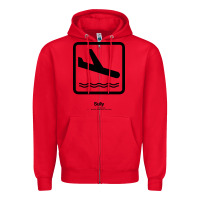 Red sully movie silhouette Zipper Hoodie - DesigneFamous