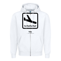 White sully movie silhouette Zipper Hoodie - DesigneFamous