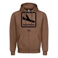 Chestnut sully movie silhouette Zipper Hoodie - DesigneFamous