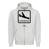 Dove Grey sully movie silhouette Zipper Hoodie - DesigneFamous