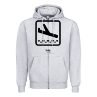 Heather Grey sully movie silhouette Zipper Hoodie - DesigneFamous