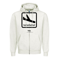 Oatmeal Heather sully movie silhouette Zipper Hoodie - DesigneFamous