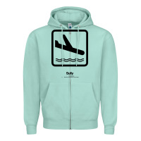 Seafoam sully movie silhouette Zipper Hoodie - DesigneFamous