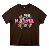 Chocolate Brown Mama lightning bolt Mother's Day Heavy Core Tee - CowGirlArtShop