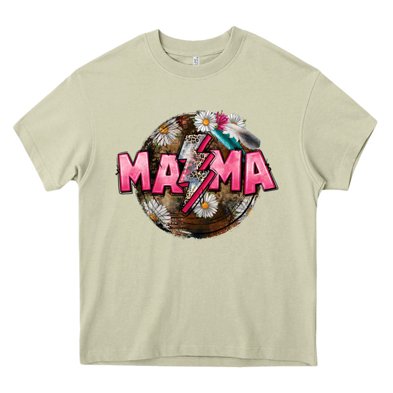 Mama Lightning Bolt Mother's Day Heavy Core Tee by CowGirlArtShop | Teevron