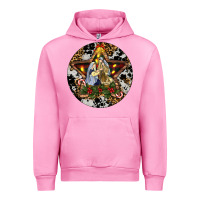 Fuchsia Pink Oh Holy Night Christmas Urban Hoodie - RanaPortraitStore