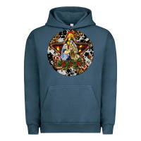 Pigment Midnight Navy Oh Holy Night Christmas Urban Hoodie - RanaPortraitStore
