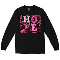 Black Hope Breast Cancer Awareness Fall Long Sleeve Tee - LillyAllenDesigns