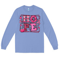 Colony Blue Hope Breast Cancer Awareness Fall Long Sleeve Tee - LillyAllenDesigns