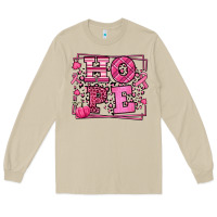 Mushroom Hope Breast Cancer Awareness Fall Long Sleeve Tee - LillyAllenDesigns