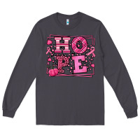 Smoke Hope Breast Cancer Awareness Fall Long Sleeve Tee - LillyAllenDesigns