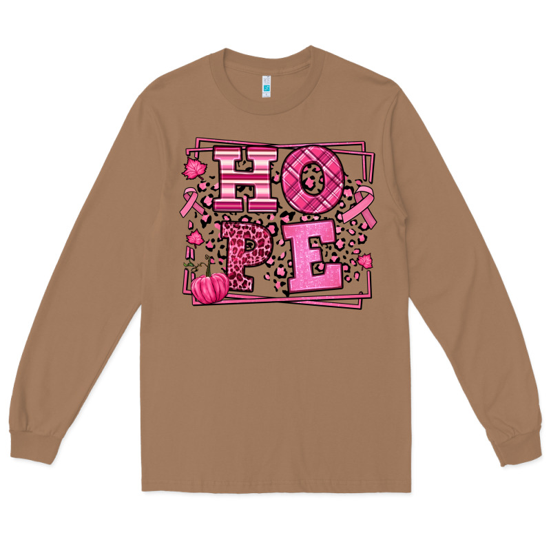 Hope Breast Cancer Awareness Fall Long Sleeve Tee by LillyAllenDesigns | Teevron