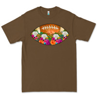 Cacao American Football Floral Premium Tee - CowCowDesign