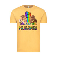 Vintage Mustard We Are All Human Vintage Tee - BundleAndBundleShop