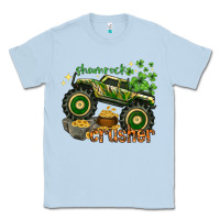 Dusty Blue shamrock crusher st. patrick's day Classic Tee - HowdyJamesFarm