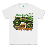 White shamrock crusher st. patrick's day Classic Tee - HowdyJamesFarm