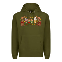 Army Green Christmas coffee cups Premium Hoodie - Artiststas