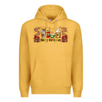 Mustard Christmas coffee cups Premium Hoodie - Artiststas