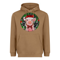 Toasted Coconut Sitting Pig Christmas Heavyweight Hoodie - RanaPortraitStore